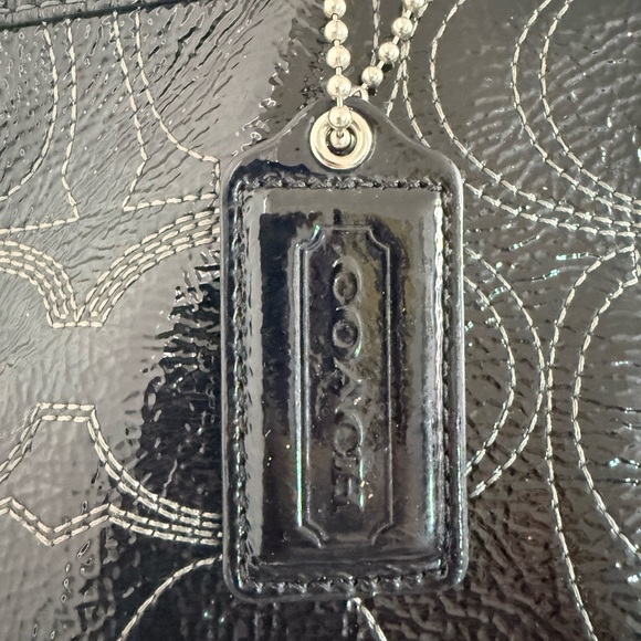 Coach Signature Sis Stitch Black Medium Tote Bag - Picture 3 of 13